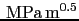 $\,{\rm MPa\,m^{0.5}}$
